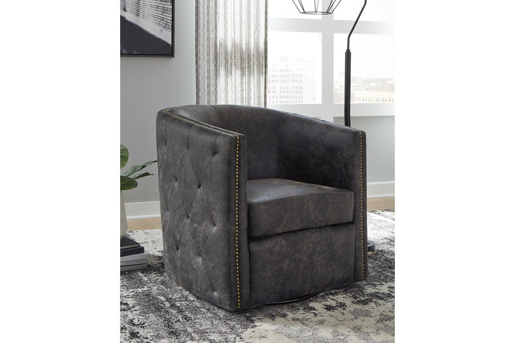 Brentlow Distressed Black Accent Chair - A3000202 - Gate Furniture