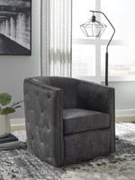 Brentlow Distressed Black Accent Chair - A3000202 - Gate Furniture