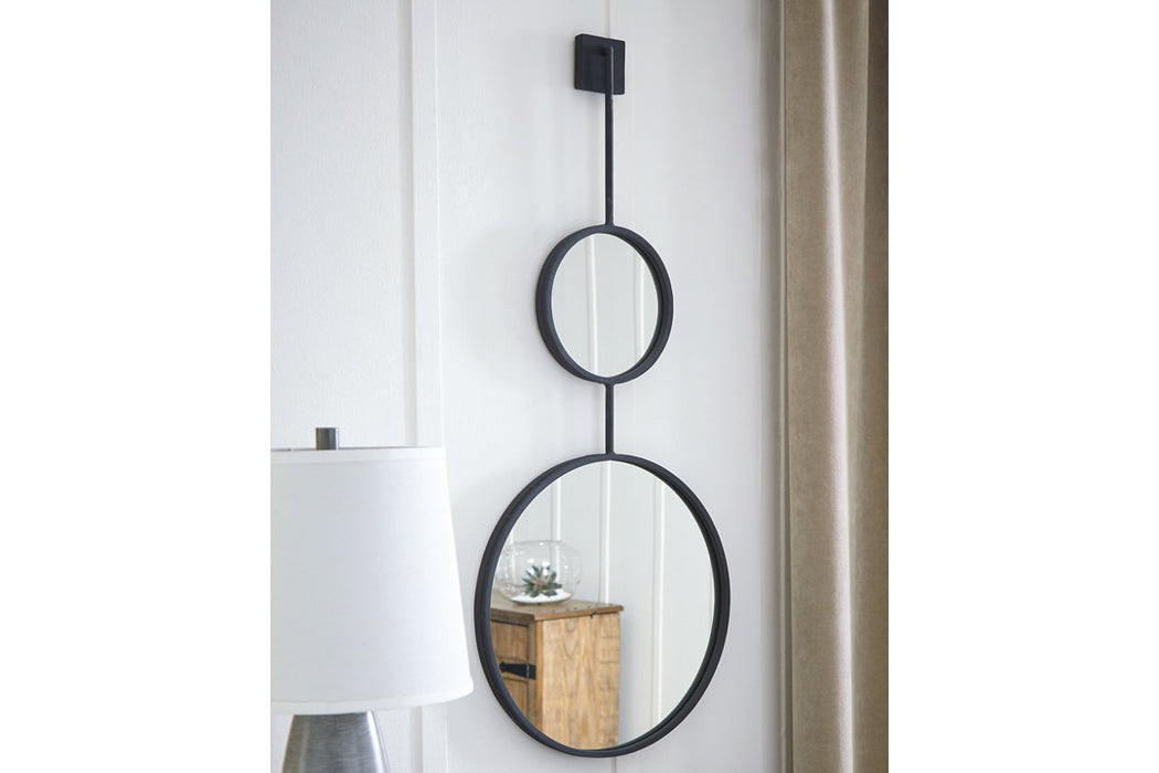 Brewer Black Accent Mirror - A8010166 - Gate Furniture