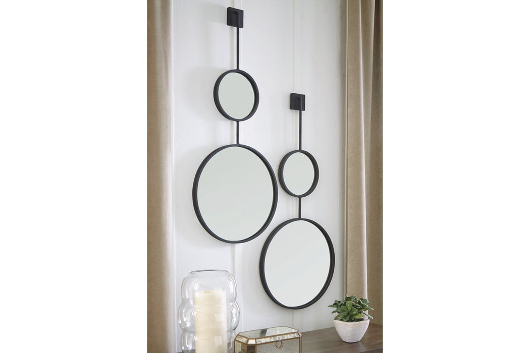 Brewer Black Accent Mirror - A8010166 - Gate Furniture