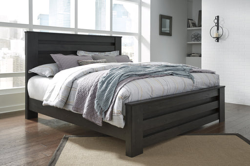 Brinxton Black King Panel Bed - Gate Furniture