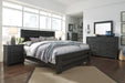 Brinxton Black Queen Panel Bed - Gate Furniture