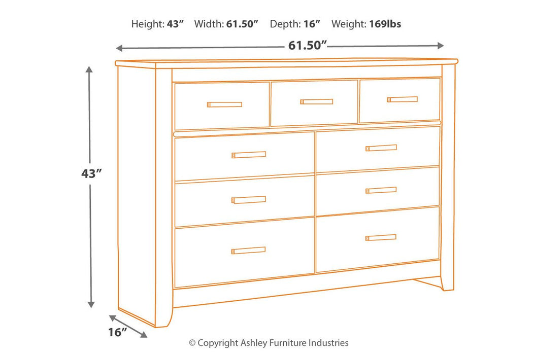 Brinxton Charcoal Dresser - B249-31 - Gate Furniture