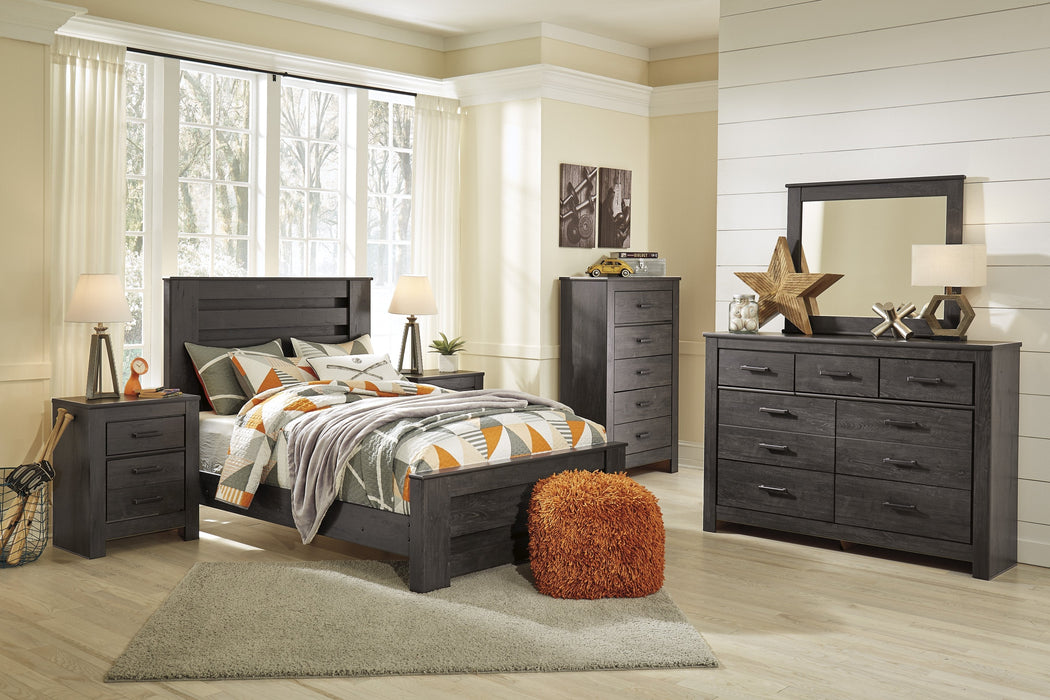 Brinxton Charcoal Full Panel Bed - Gate Furniture