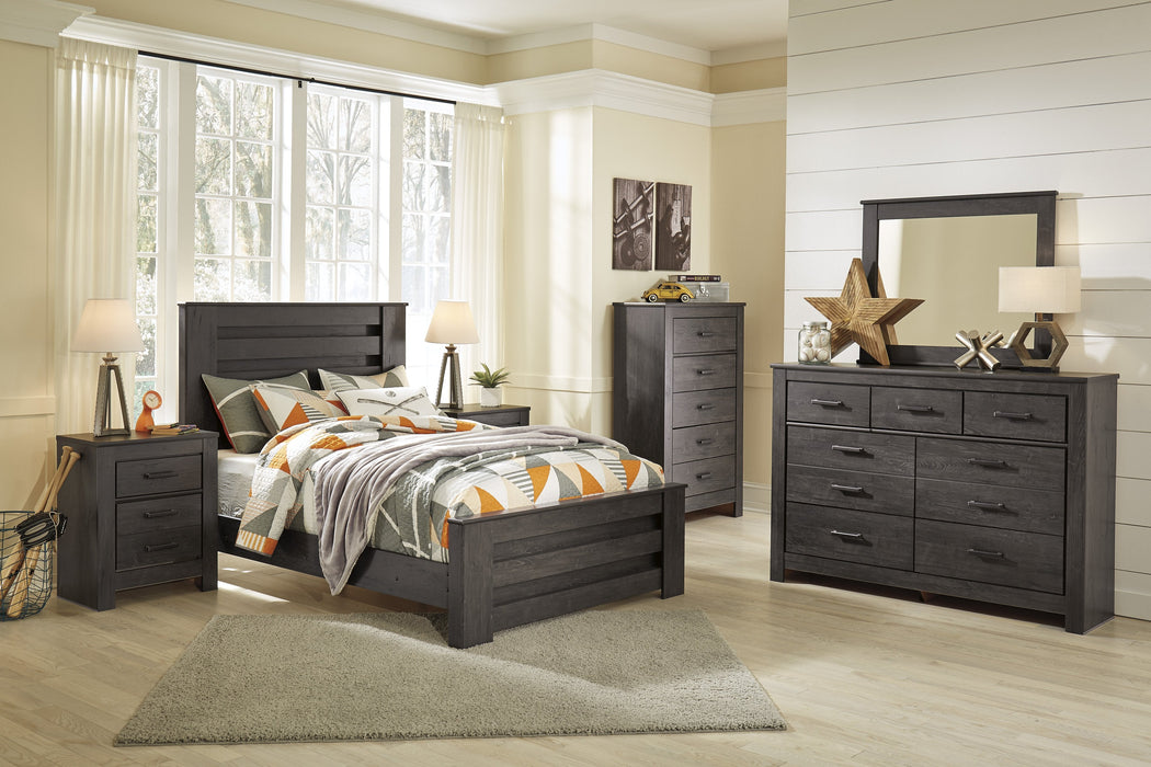 Brinxton Charcoal Full Panel Bed - Gate Furniture