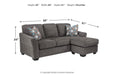 Brise Slate Sofa Chaise - 8410218 - Gate Furniture