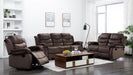 Brownie Cocoa Short Plush Reclining Living Room Set - Gate Furniture