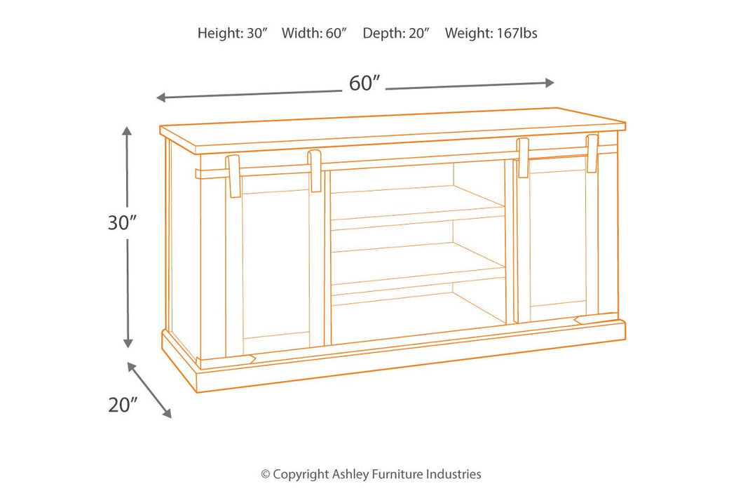 Budmore Rustic Brown 60" TV Stand - W562-48 - Gate Furniture