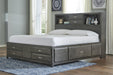 Caitbrook Gray Bookcase Storage Bedroom Set - Gate Furniture