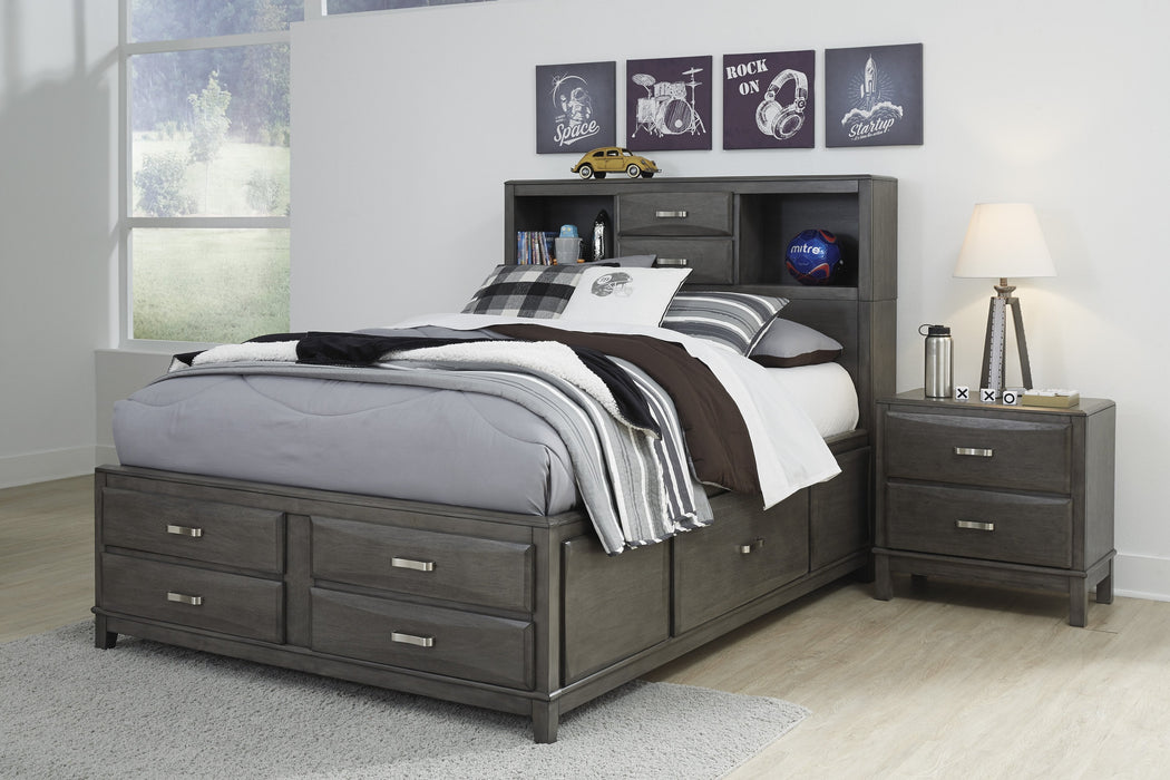 Caitbrook Gray Bookcase Storage Youth Bedroom Set - Gate Furniture