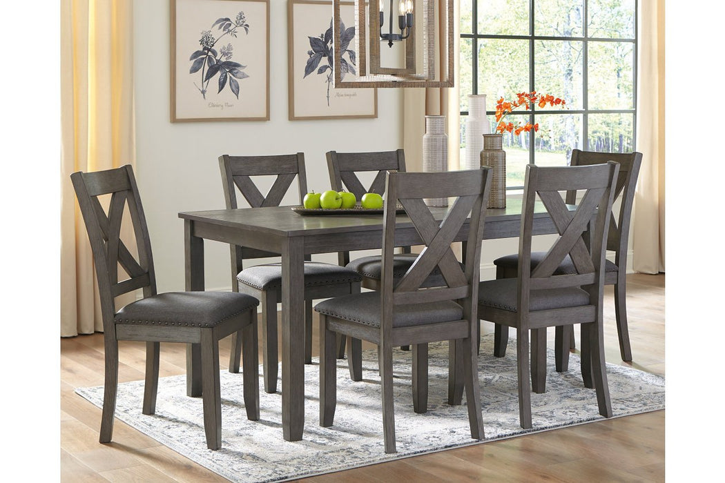 Caitbrook Gray Dining Table and Chairs (Set of 7) - D388-425 - Gate Furniture