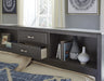 Caitbrook Gray Queen Bookcase Storage Bed - Gate Furniture