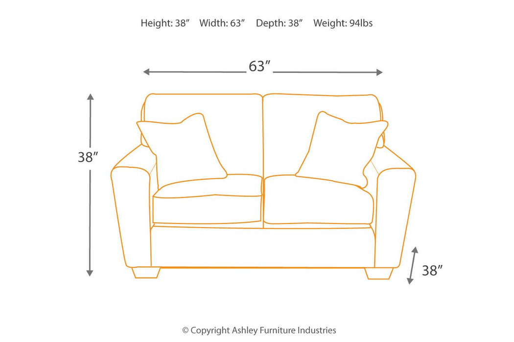 Calicho Cashmere Loveseat - 9120235 - Gate Furniture