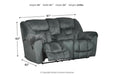 Capehorn Granite Reclining Loveseat with Console - 7690294 - Gate Furniture