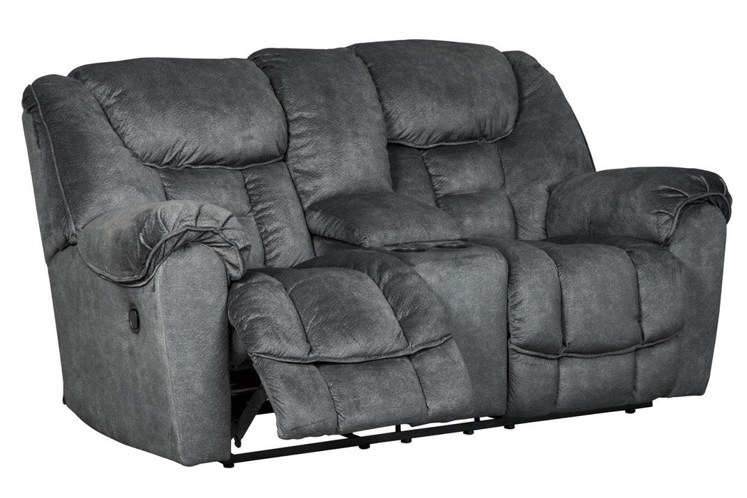 Capehorn Granite Reclining Loveseat with Console - 7690294 - Gate Furniture