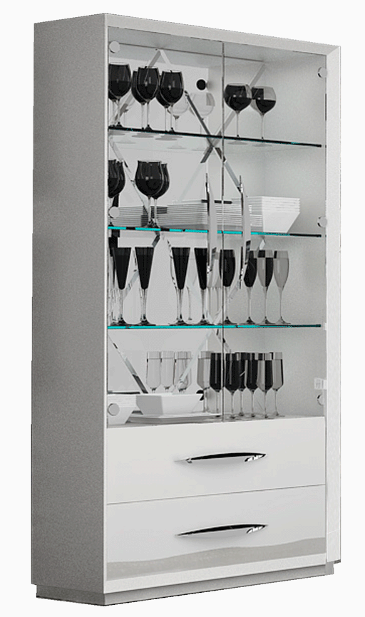 Carmen 2 Door Curio White - i24036 - In Stock Furniture