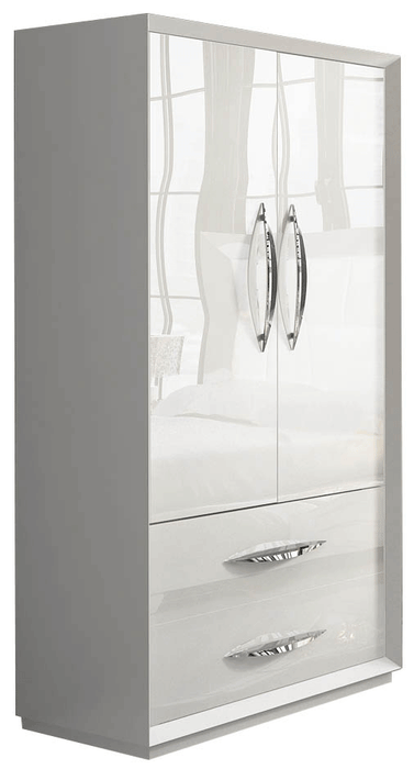 Carmen White 2 Door Wardrobe - i23980 - In Stock Furniture