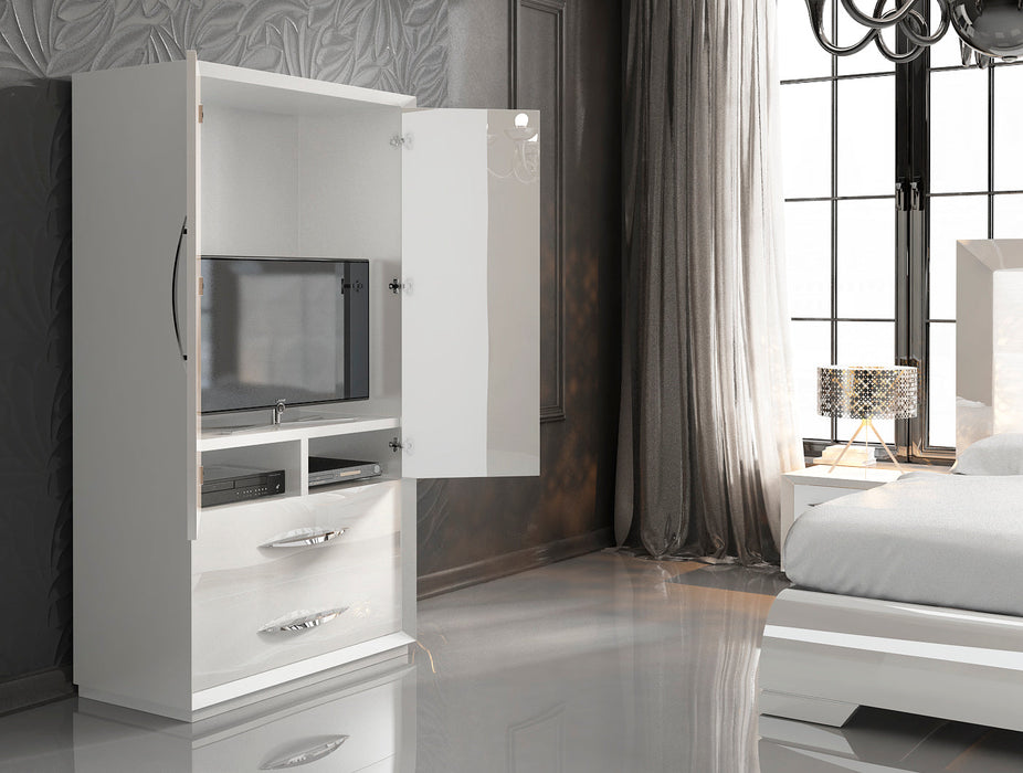 Carmen White 2 Door Wardrobe - i23980 - In Stock Furniture