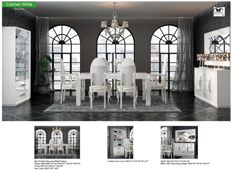 Carmen White Dining Table - i27703 - In Stock Furniture