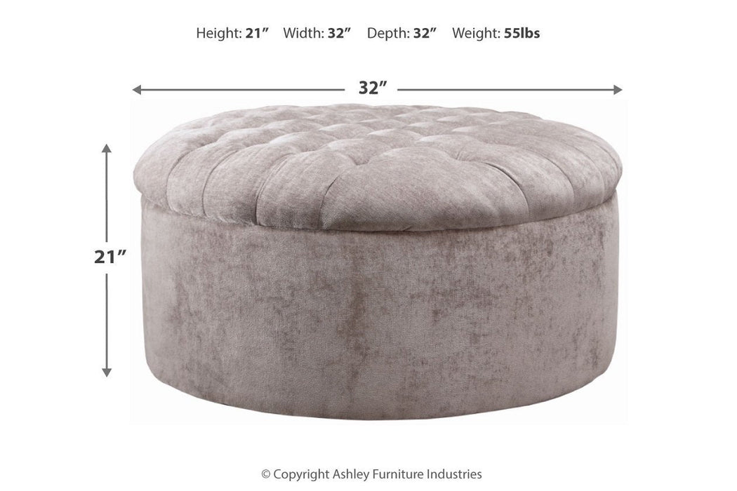 Carnaby Dove Oversized Accent Ottoman - 1240408 - Gate Furniture