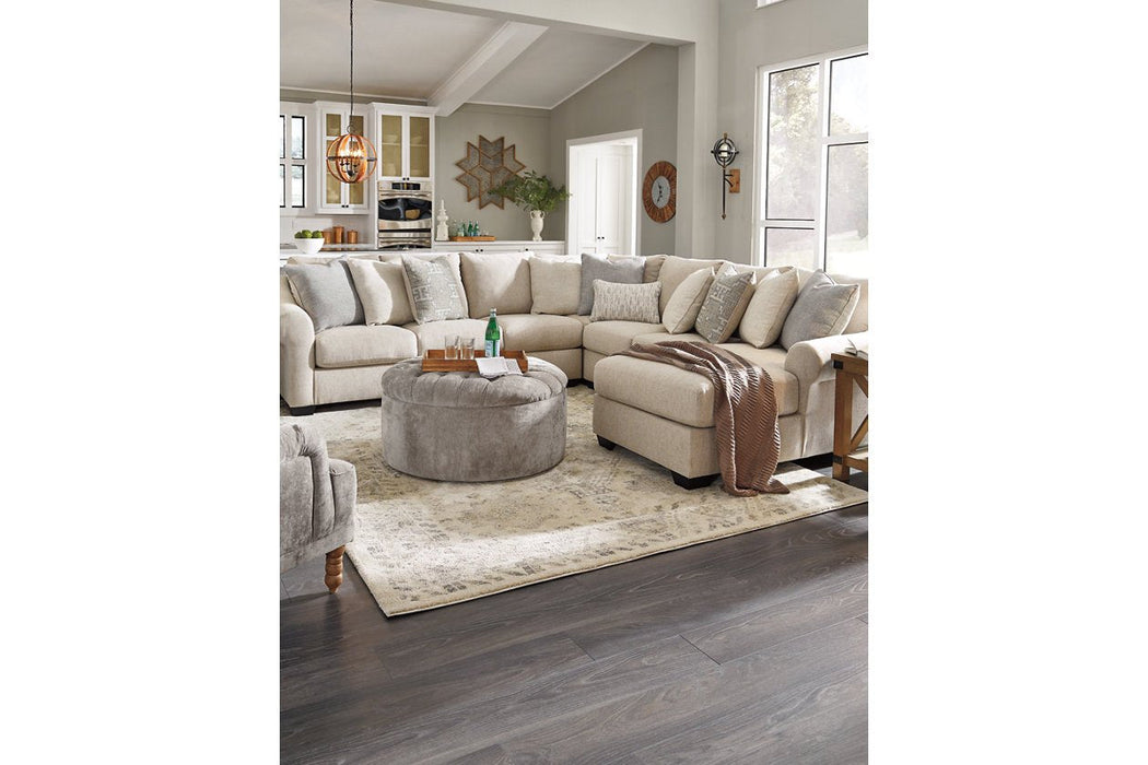 Carnaby Dove Oversized Accent Ottoman - 1240408 - Gate Furniture