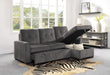 Carolina Gray Reversible Sleeper Sectional with Storage - 9402DGY*SC - Gate Furniture