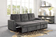 Carolina Gray Reversible Sleeper Sectional with Storage - 9402DGY*SC - Gate Furniture