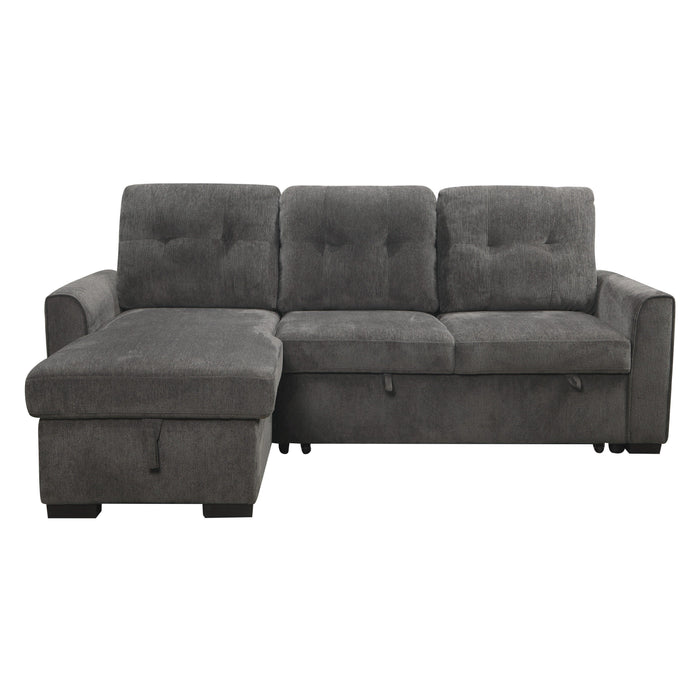 Carolina Gray Reversible Sleeper Sectional with Storage - 9402DGY*SC - Gate Furniture