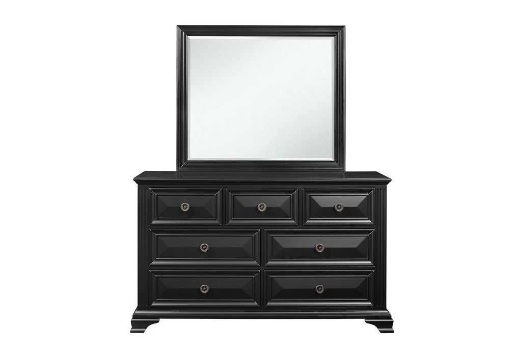 Carter King Bed, Dresser, Mirror, Nightstand - CARTER-KB+DR+MR+NS - Gate Furniture