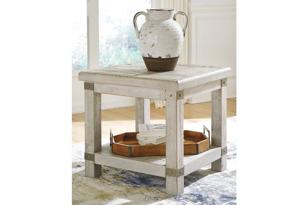 Carynhurst White Wash Gray End Table - T757-3 - Gate Furniture