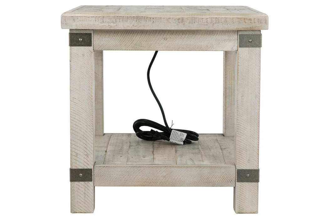 Carynhurst White Wash Gray End Table - T757-3 - Gate Furniture