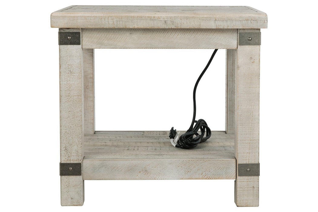 Carynhurst White Wash Gray End Table - T757-3 - Gate Furniture