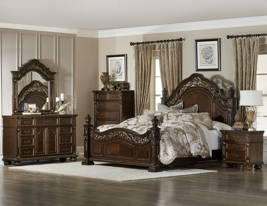 Catalonia Cherry Queen Panel Bed - 1824-1 - Gate Furniture