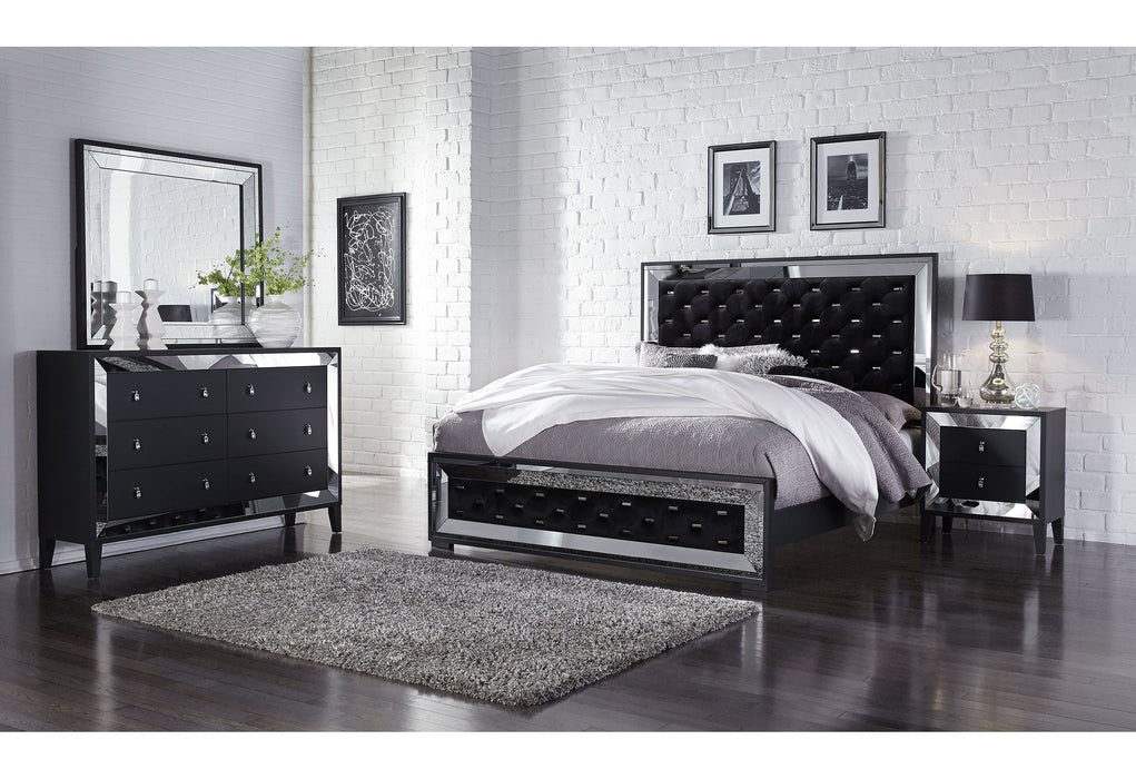 Catania King Bed, Dresser, Mirror, Nightstand - CATANIA-KB+DR+MR+NS - Gate Furniture