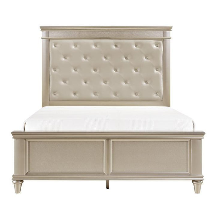 Celandine Silver King Panel Bed - 1928K-1EK - Gate Furniture