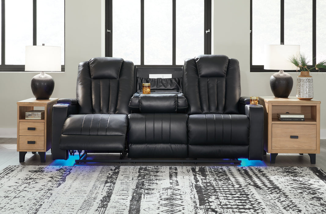 Center Point Reclining Sofa with Drop Down Table - 2400489 - In Stock Furniture