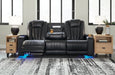 Center Point Reclining Sofa with Drop Down Table - 2400489 - In Stock Furniture