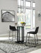 Centiar Black-White Counter Height Set - Gate Furniture