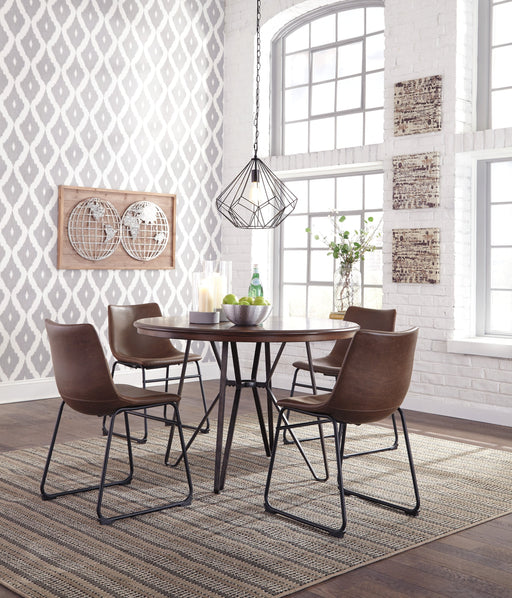 Centiar Brown Round Dining Room Set - Gate Furniture