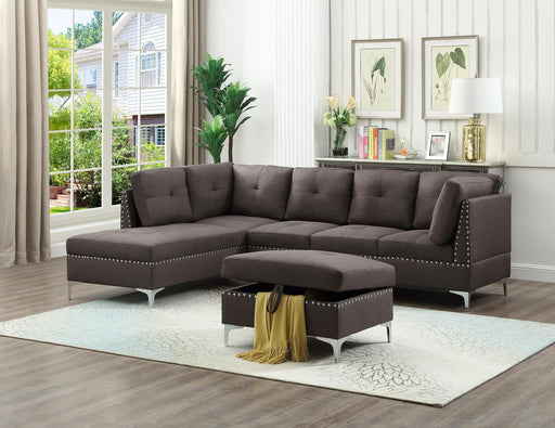 Chaenomeles Sectional With Ottoman - Gate Furniture