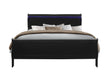 Charlie Black King Bed And Nightstand - CHARLIE-BLACK-KB+NS - Gate Furniture