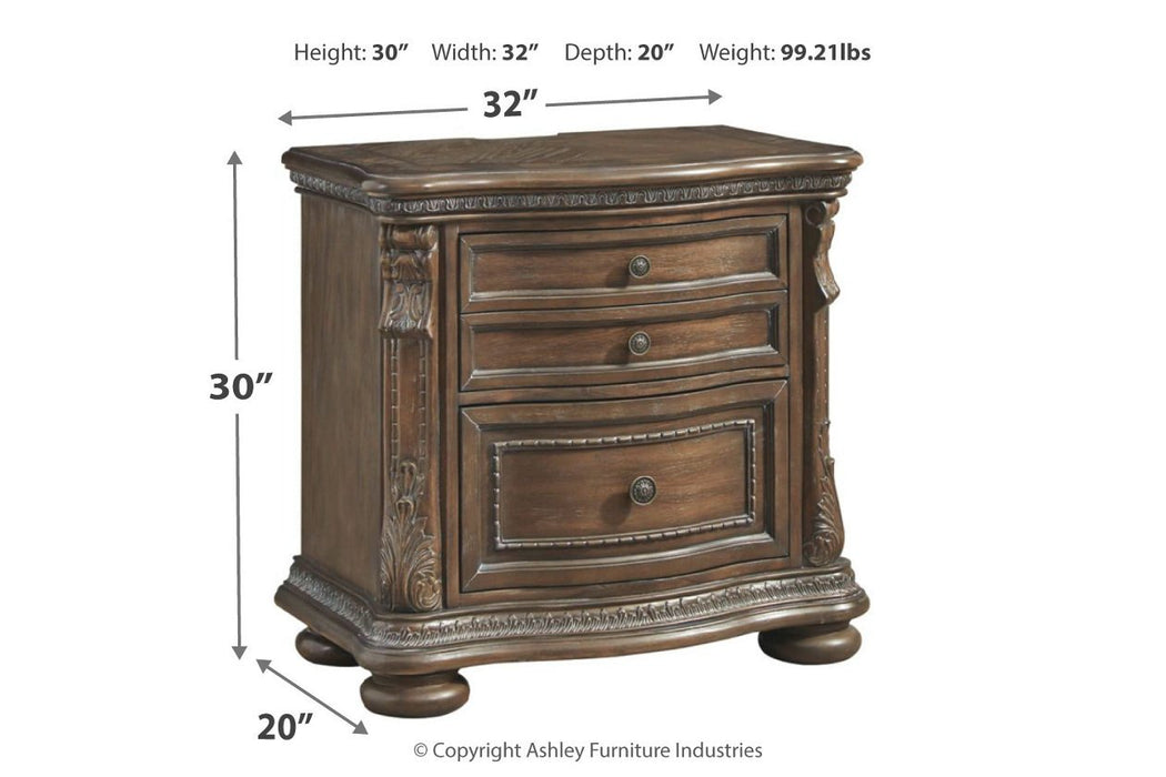 Charmond Brown Nightstand - B803-92 - Gate Furniture