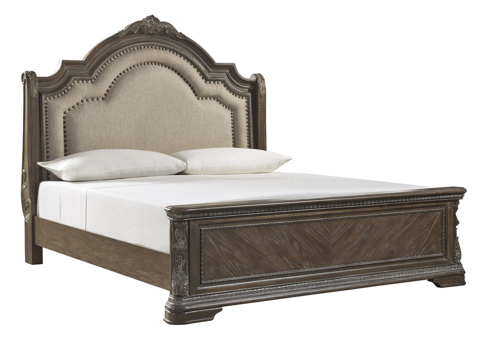 Charmond Brown Queen Sleigh Bed - Gate Furniture