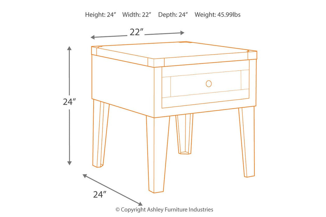 Chazney Rustic Brown End Table - T904-3 - Gate Furniture