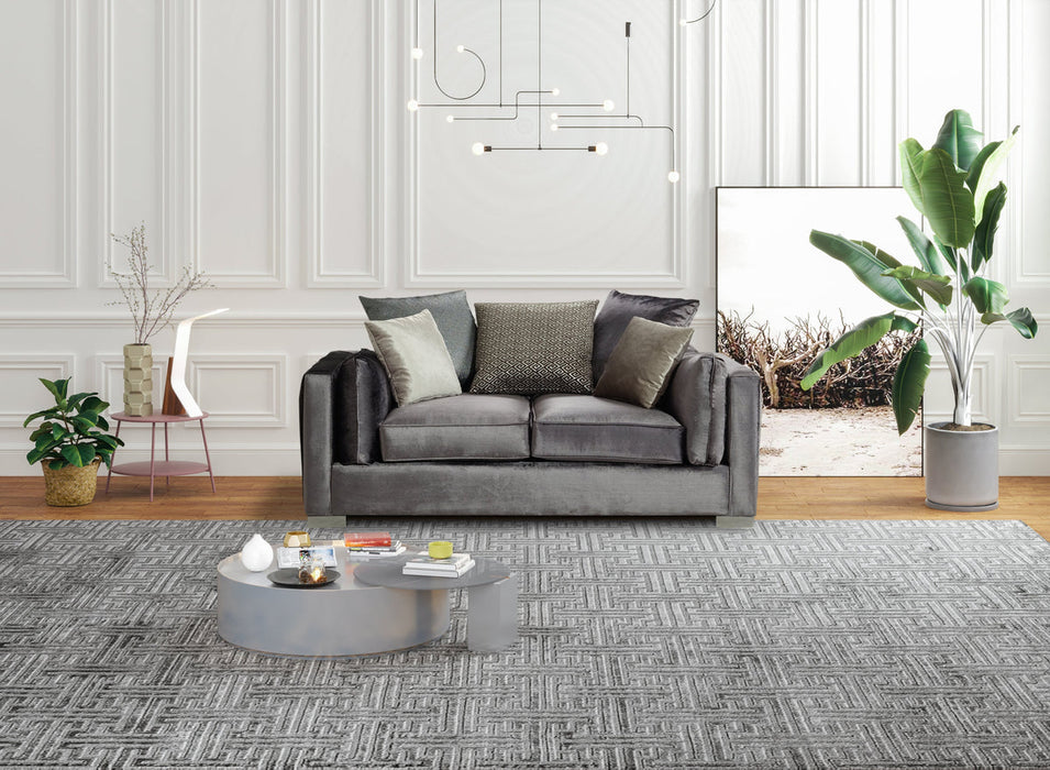 Clara Gray Velvet Sofa & Loveseat - Gate Furniture