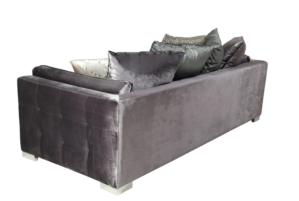 Clara Gray Velvet Sofa & Loveseat - Gate Furniture