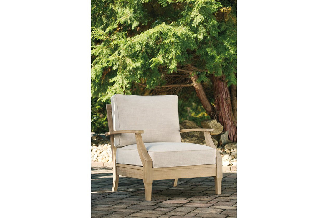 Clare View Beige Lounge Chair with Cushion - P801-820 - Gate Furniture