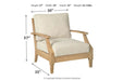 Clare View Beige Lounge Chair with Cushion - P801-820 - Gate Furniture