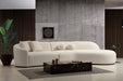 Cloe Ivory Boucle Curved RAF Sectional - Gate Furniture