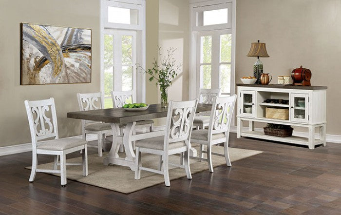 AULETTA White/Gray Dining Set